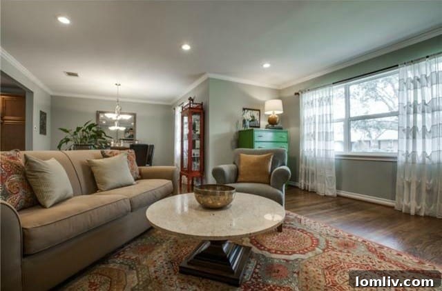 Midcentury Marvel: East Dallas Ranchette's Compact Power 6 Modern kitchen with granite countertops and stainless steel appliances