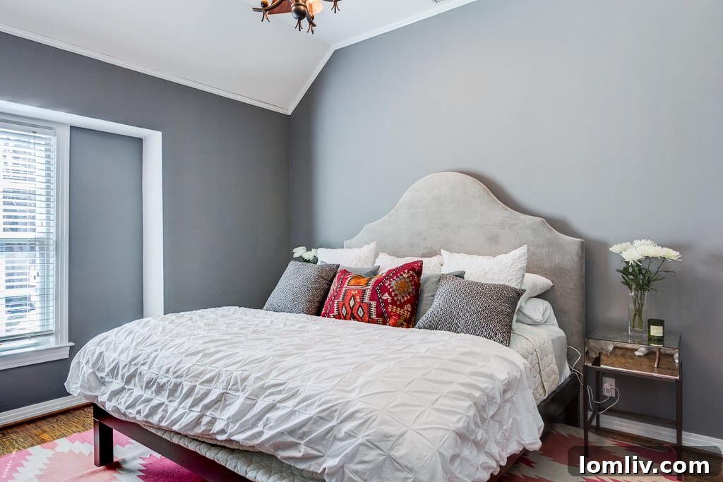 Charming East Dallas Tudor Gem Won't Last Long 13 A close-up of a stylish bathroom vanity, possibly showcasing the vintage commode conversion.