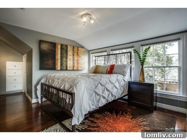 Serene master bedroom with ample space and natural light