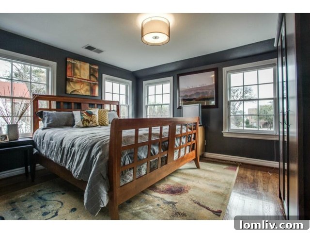 Comfortable guest bedroom with elegant decor