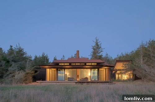 Architect Tom Kundig's unique exterior design blending with nature.