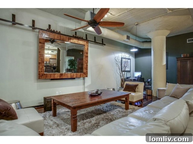 1122 Jackson St 908 Hidden TV - Modern Loft Feature