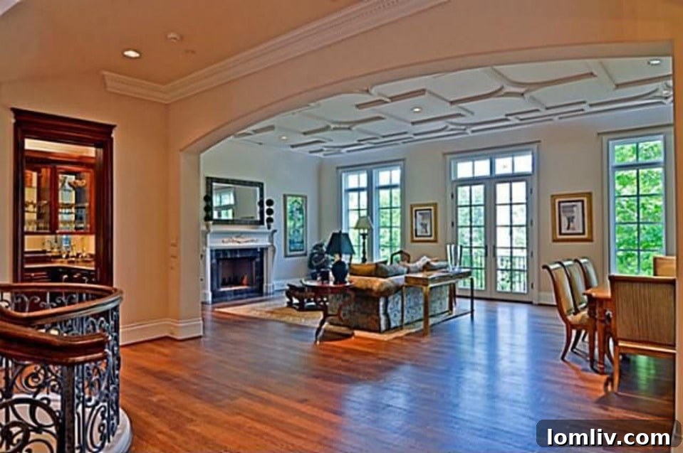 Lush Private Garden Landscape with Mature Trees