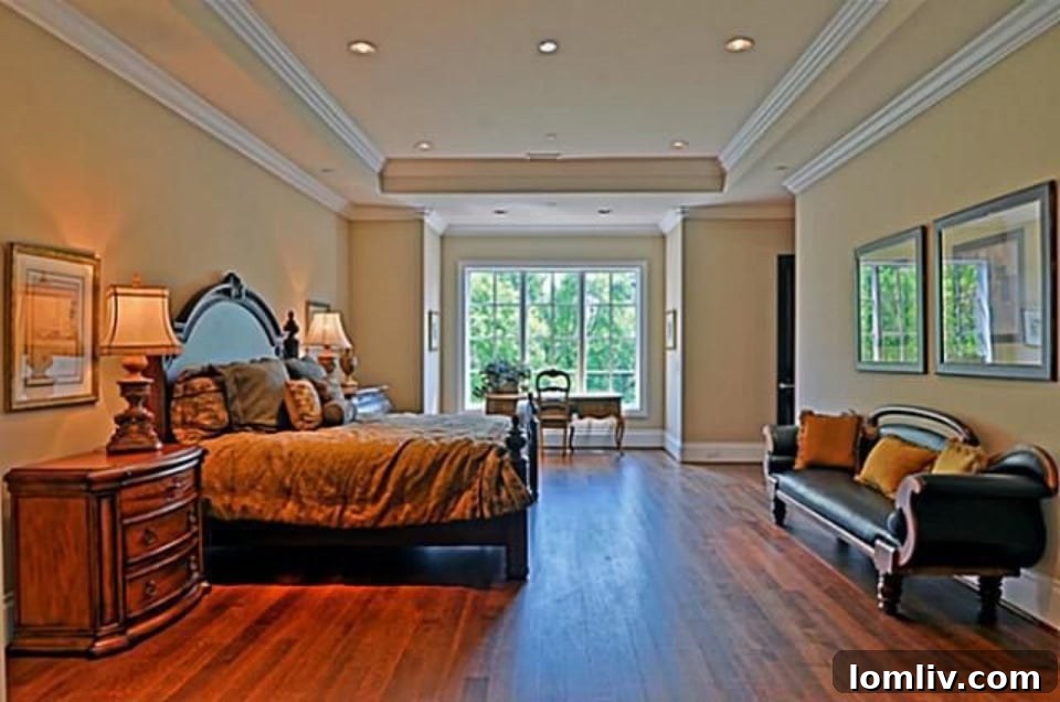 Spacious Living Area with Fireplace and Natural Light