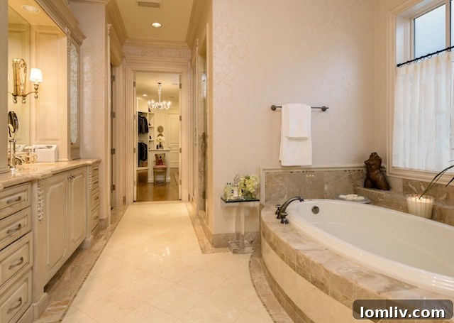 Elegant Master Bathroom Shower Area with Tile Detailing