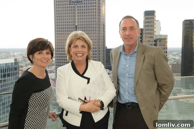 Nannette Luker, Lin Przbyl, and Bryan Luker at the luxurious Museum Tower gathering.