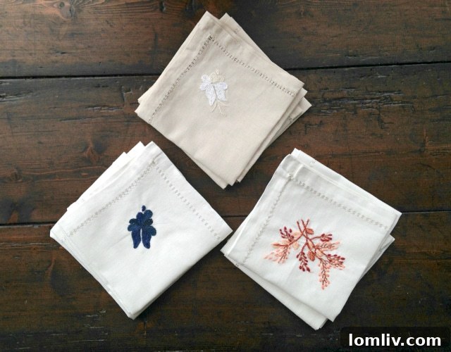 Exquisite hand-embroidered linens, a new addition to the Azulina Ceramics collection, crafted by a co-op of single mothers in Colombia.