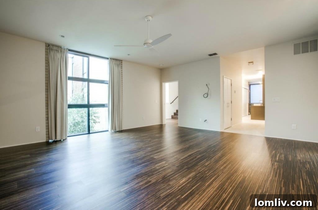 Spacious master bedroom in Uptown Dallas