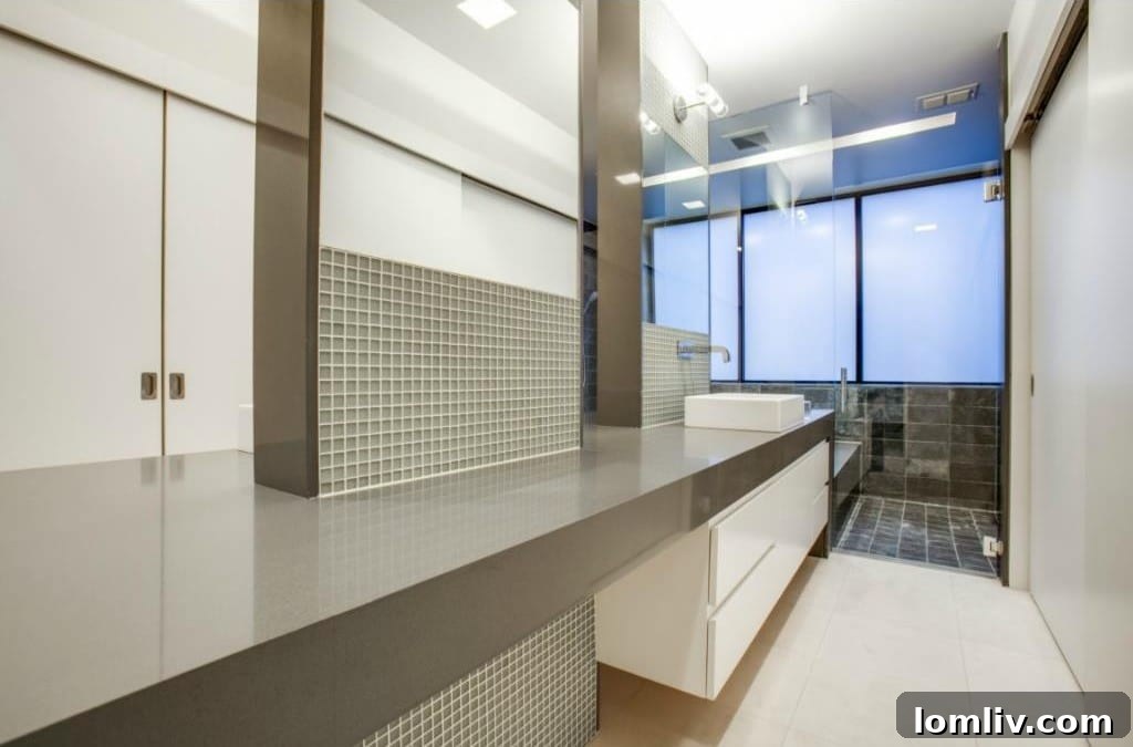 Luxurious master bathroom with dual showers