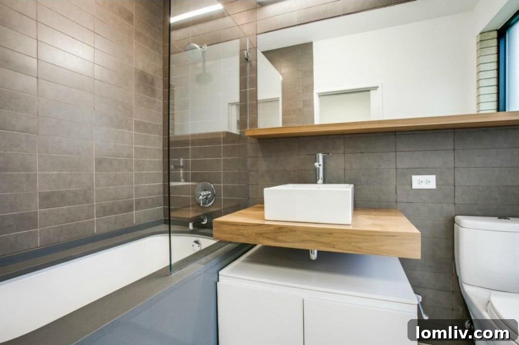 Modern vanity with his and her sinks