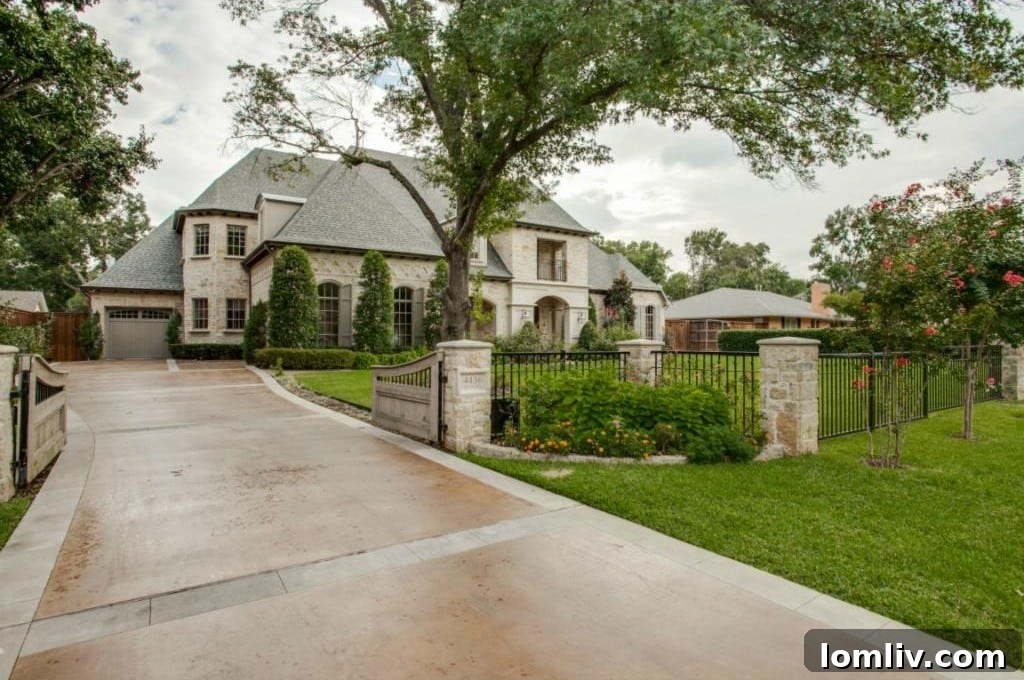 Luxury stone mansion in Preston Hollow, Dallas