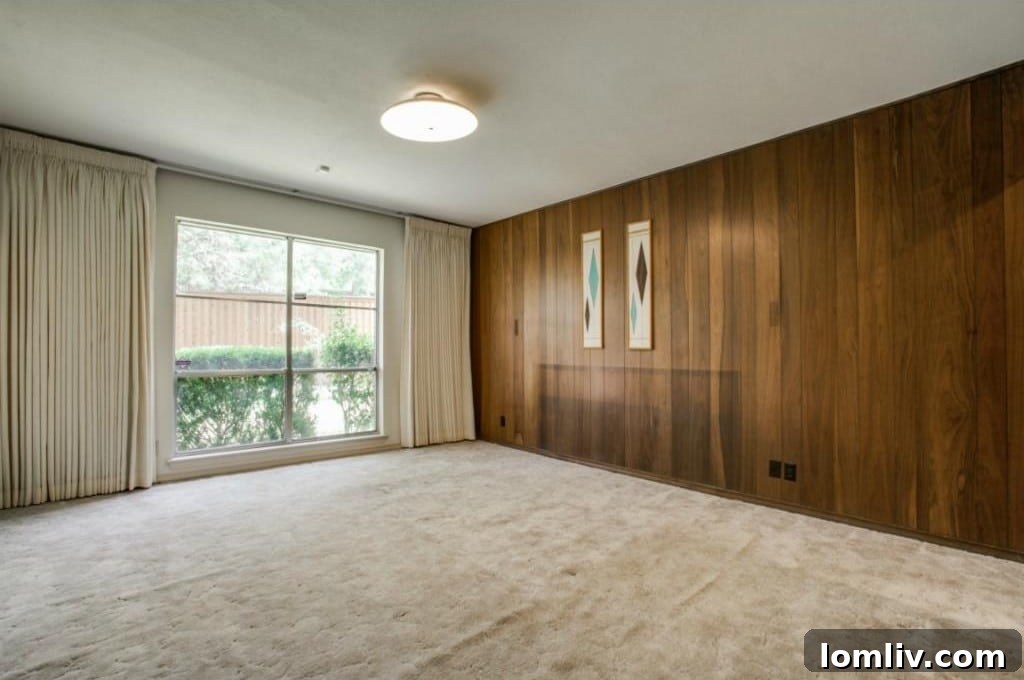 Another angle of the spacious and light-filled living room