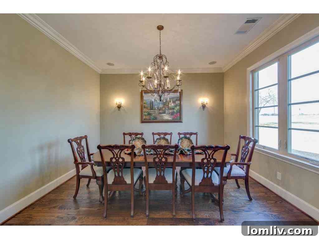 State-of-the-art media room for immersive cinematic experiences, featuring comfortable seating, Lucas TX estate.