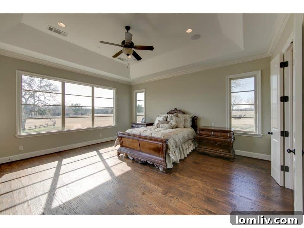 Another perspective of the spacious and elegantly furnished living room, highlighting comfort and sophisticated design, Lucas TX.
