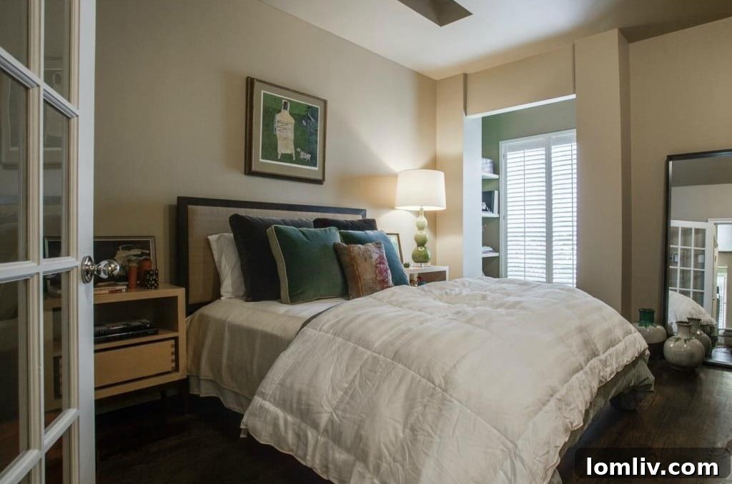 Second Bedroom with Elegant Design and Hardwood Floors