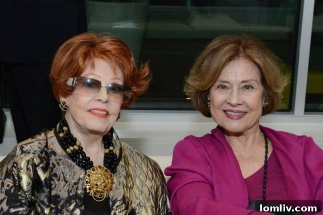 Actresses Arlene Dahl and Diane Baker at the USA Film Festival in Dallas