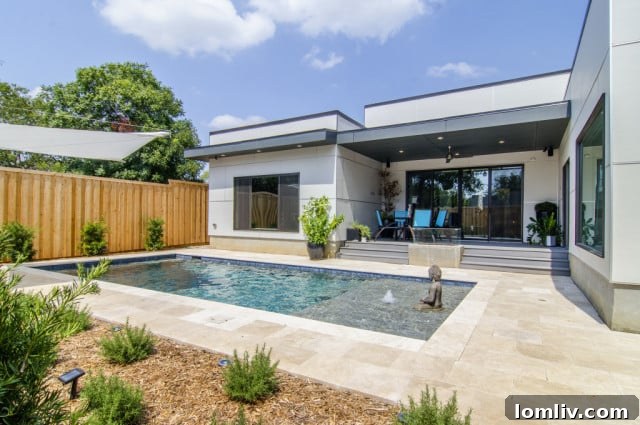 Sparkling swimming pool in the backyard of 4029 Adrian Drive