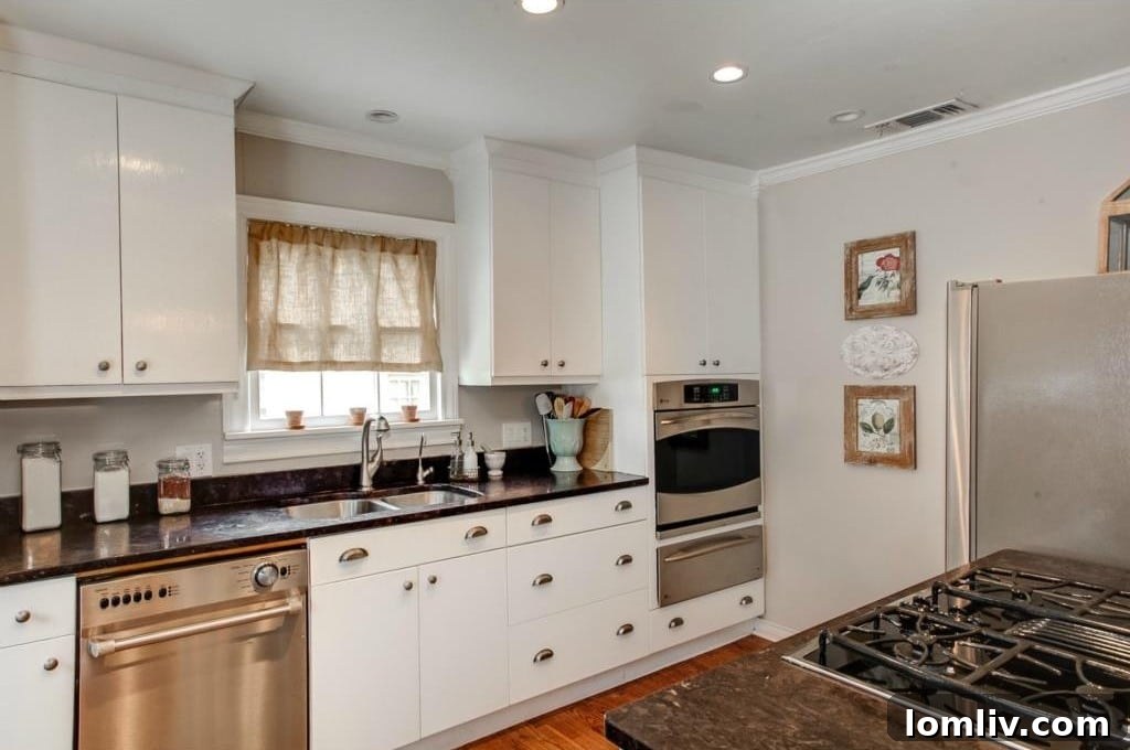 Kitchen with Black Granite Countertops - Fort Worth Home