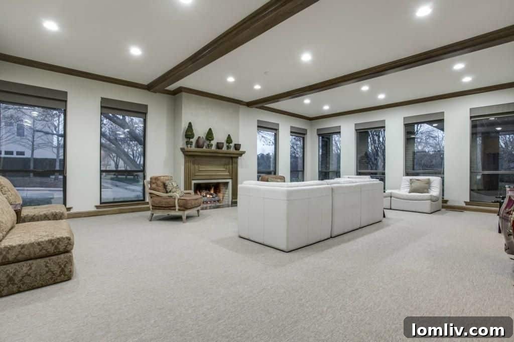 Expansive Formal Living Room with Lake Views