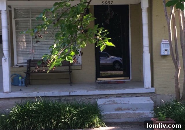 Midway Hollow Home Porch Before Renovation