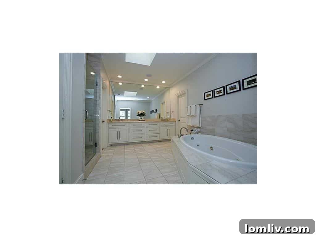 Elegant master bathroom with modern fixtures