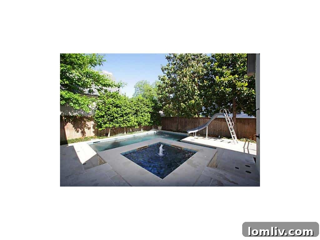 Outdoor swimming pool and recreational area