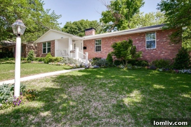 Welcoming front entrance of Lake Highlands renovated home