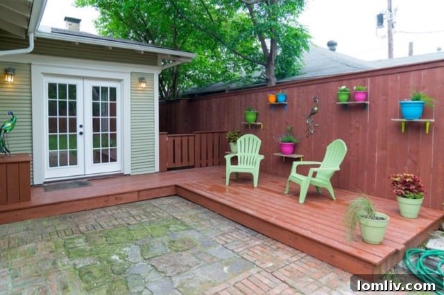 Patio and deck off dining room