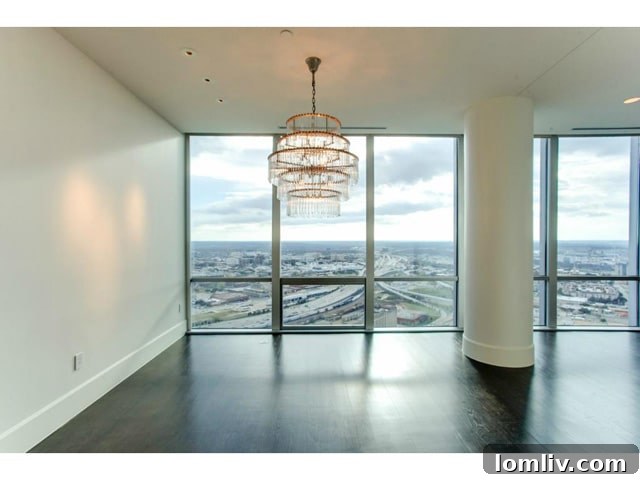 Omni-FW-Penthouse-Dining - Elegant Dining Room with Designer Pendant Light