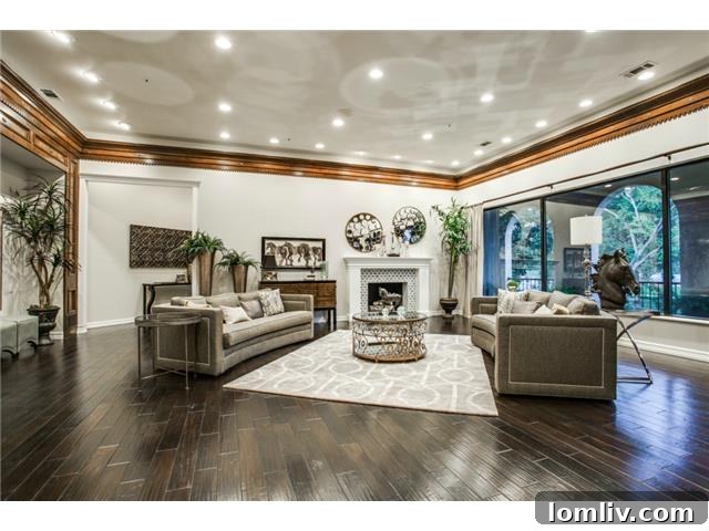 Cozy Family Room in Cedar Ridge Drive Estate