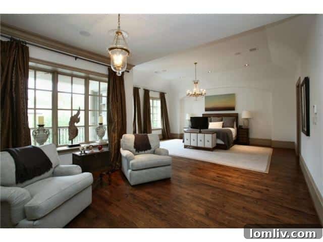 Troy Aikman's Normandy Home Under New Ownership 13 Luxurious master bedroom, a private retreat with ample space and elegant furnishings.