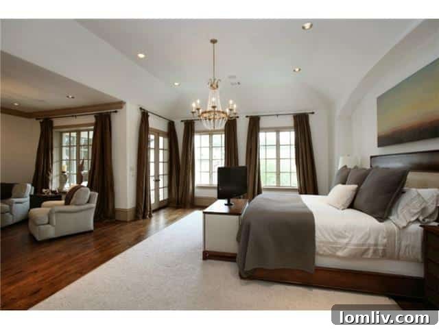 Troy Aikman's Normandy Home Under New Ownership 26 A different angle of the master bedroom, showcasing its spaciousness and elegant design.