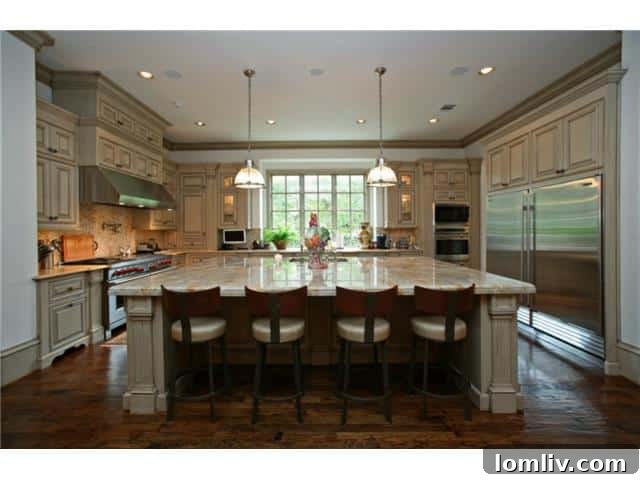 Troy Aikman's Normandy Home Under New Ownership 9 Another view of the spacious and modern kitchen, showcasing its design and functionality.