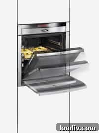Neff Slide & Hide Oven with door neatly tucked underneath, improving kitchen access.