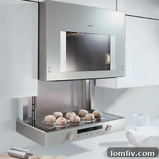 Gaggenau Lift Oven or Siemens Liftmatic, a futuristic oven with a lowering floor.