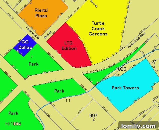 GG Dallas Pearl Development Map, Turtle Creek