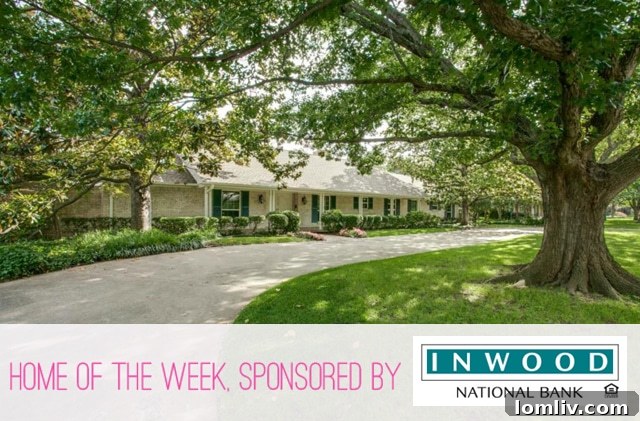 Tom Landry's historic Dallas home exterior, front facade