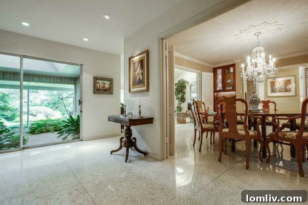 Another view of the elegant interior, showcasing original architectural features