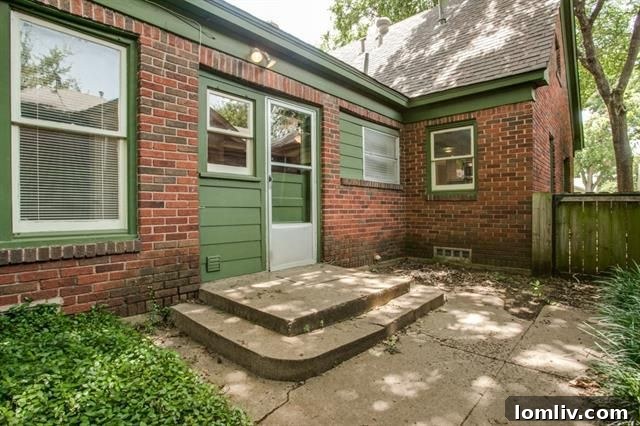 Large backyard with lush landscaping