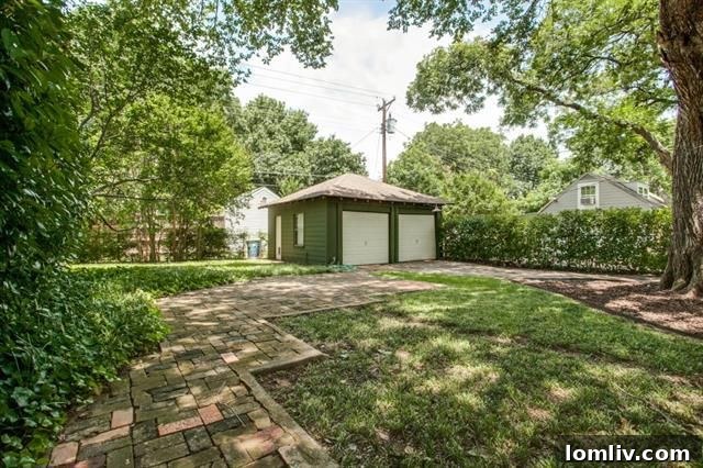 Shade trees in the backyard of a Dallas home