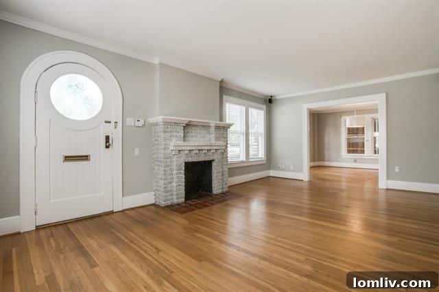 Bright dining room with modern light fixture