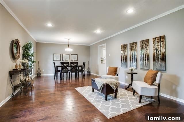 Elegant entryway of the renovated Lake Highlands home