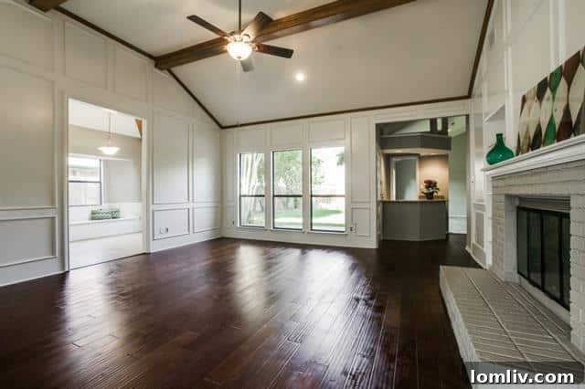 3307 N Spring Dr Richardson TX - Living Room with Fireplace
