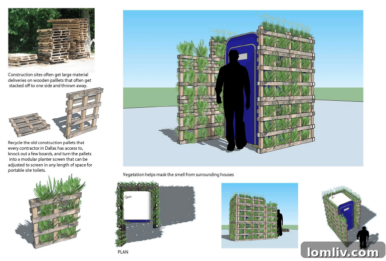 Matthew Jacobson's innovative second-prize winning design for a porta potty screen