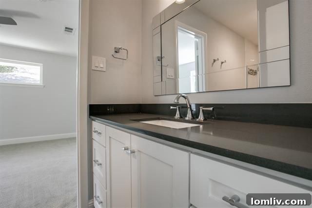 Elegant Master Bathroom with Carrera Marble Countertops