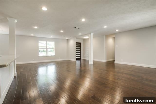 Stylish Entryway with Mid-Century Modern Front Door