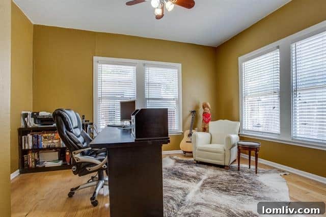 Second Bedroom Configured as a Home Office