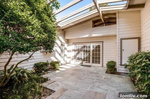 A closer look at the home's entryway and exterior details