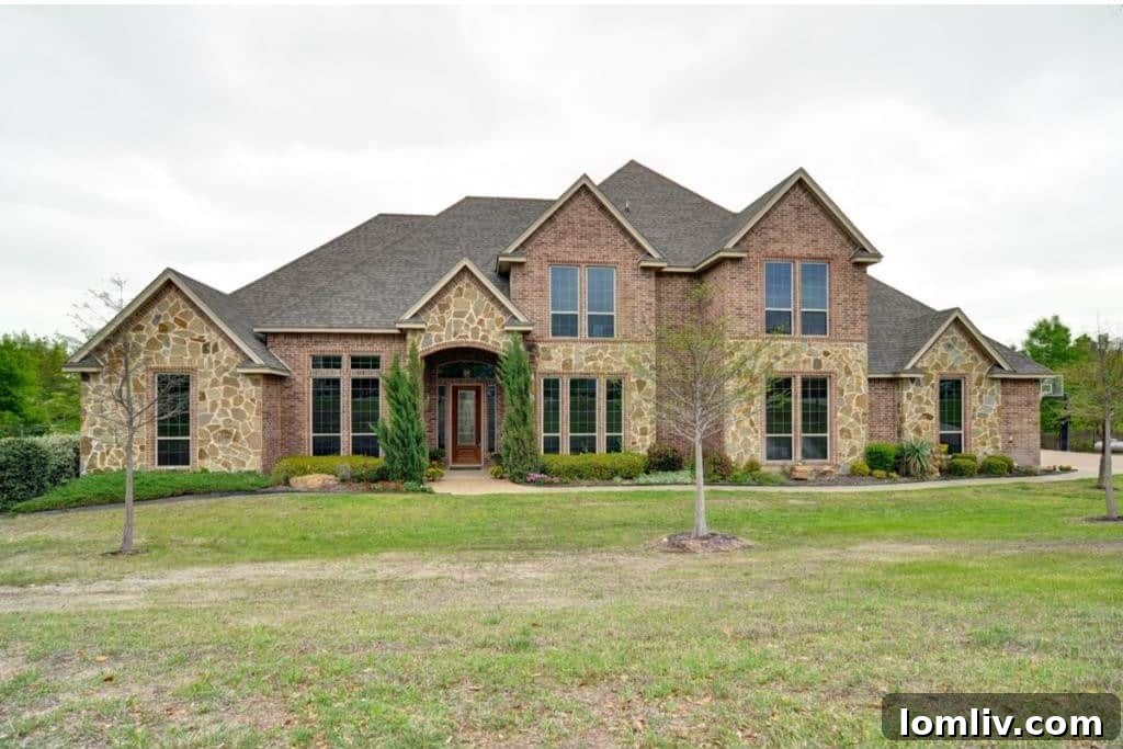 Stunning Exterior of 201 Terrace Bluff Ln, Aledo