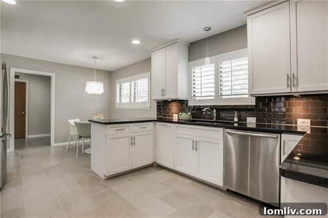 Kitchen island and ample counter space